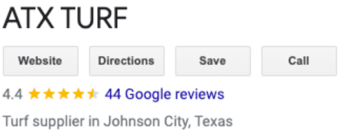 ATXTurf Google Reviews
