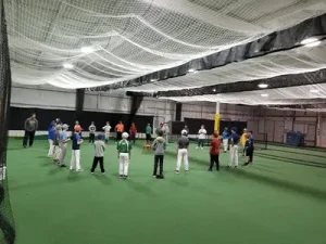 White Ceiling Batting Cage Netting