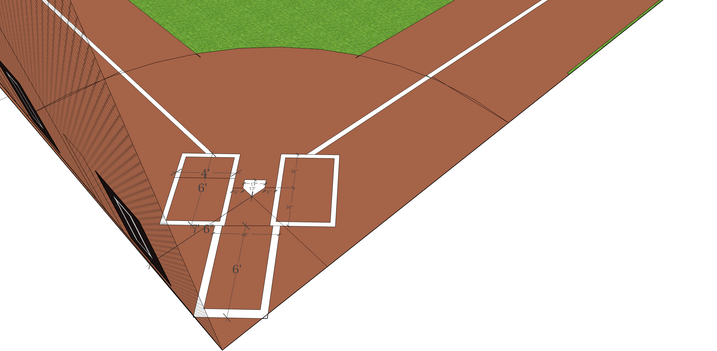 Regulation Baseball Batters Box Dimensions